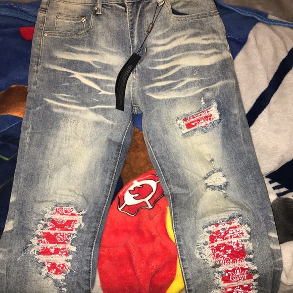 red mike amiri jeans